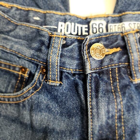 Route 66 Straight Leg Denim 5 Pocket Jeans w/ Elastic Waist Boy's Size 7 - Picture 5 of 10
